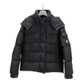 Moncler Maya Matte Hooded Puffer Jacket – Black
