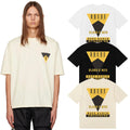 Rhude T-shirts Inverted Triangle Printing Cotton Casual Short Sleeve Men and Women