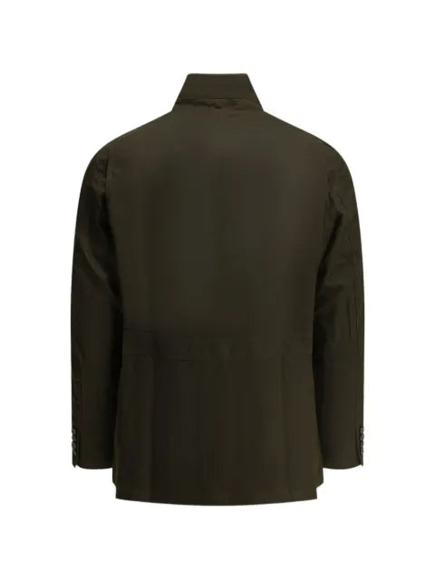 Barbour Lutz buckled-collar waxed-cotton jacket