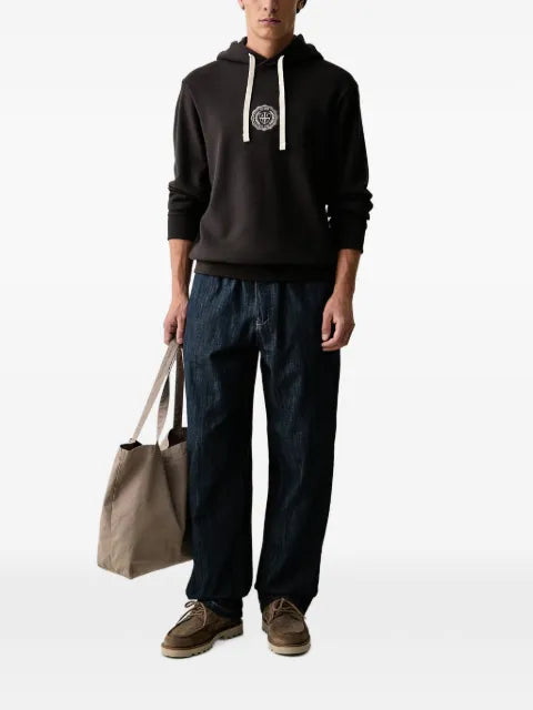 Armani Exchange logo-patch hoodie