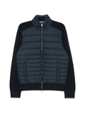 BOSS quilted zip-fastening cardigan