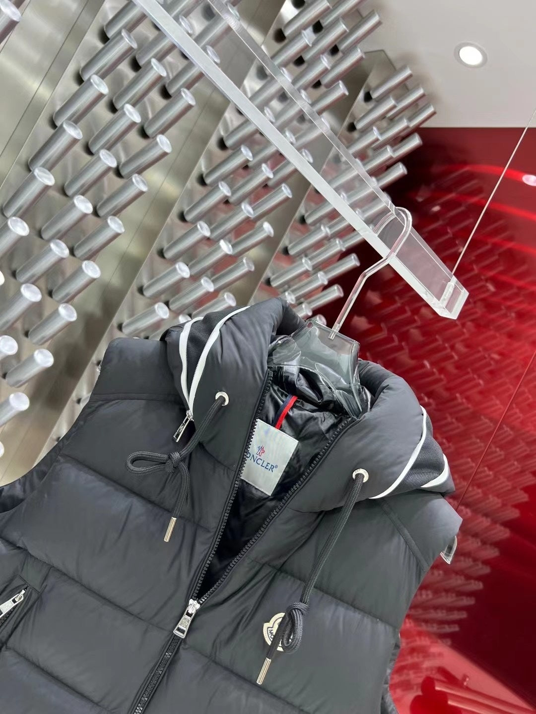 Canada Goose Black Down Jacket with White Contrast Trim