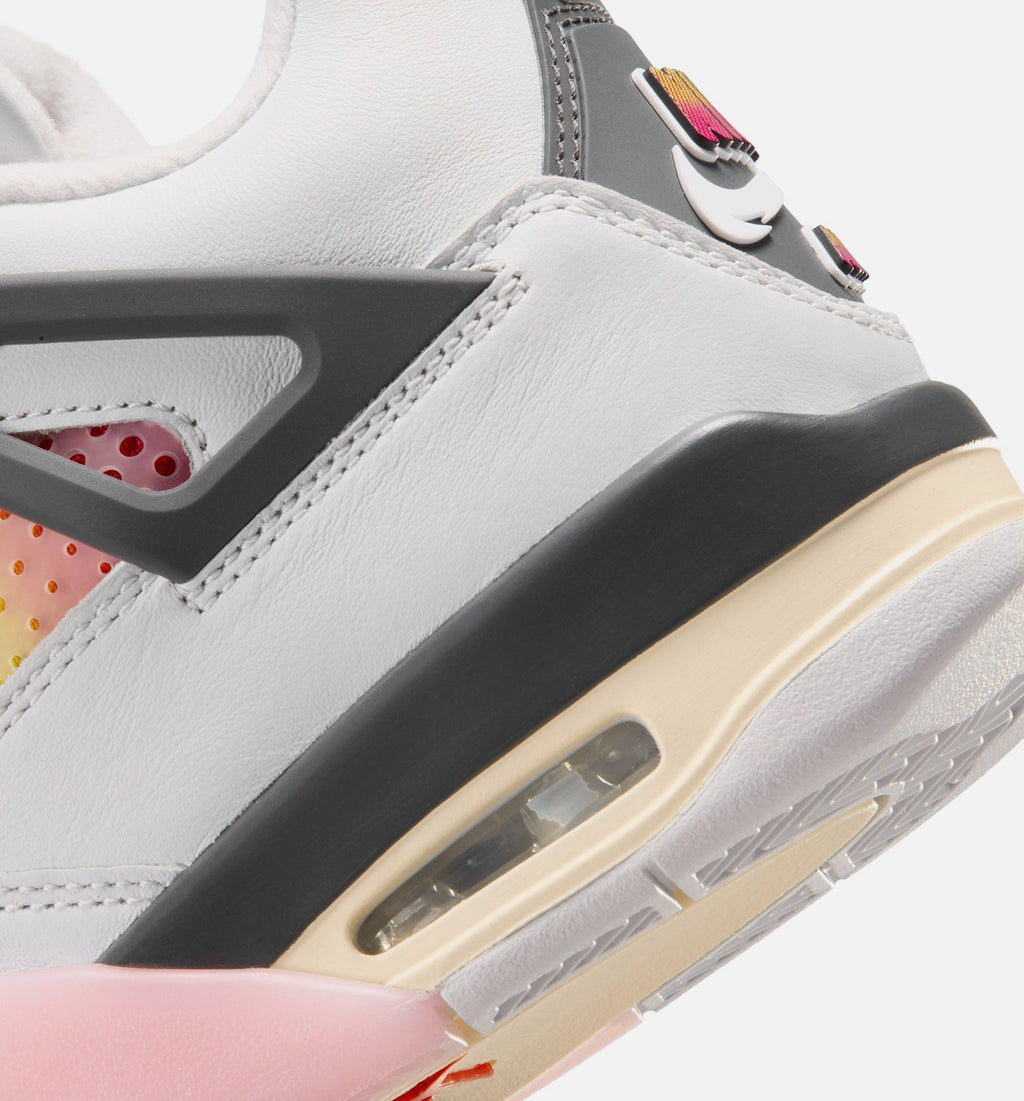 Air Jordan 4 Retro Comic Grade School – Off White/Fire Pink/Anthracite