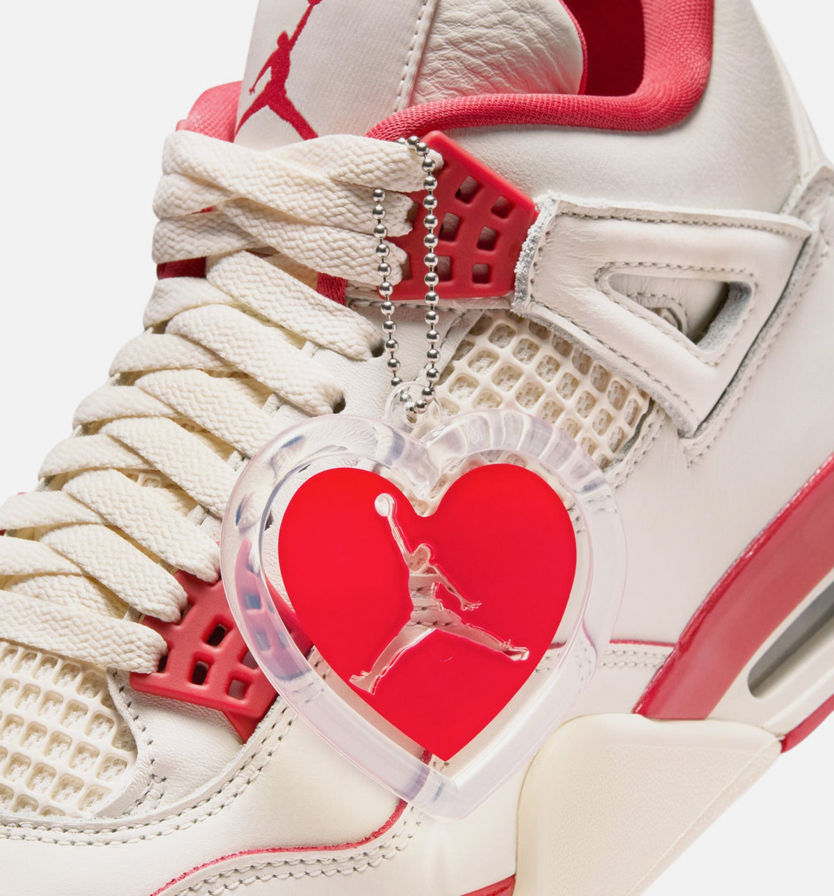 Air Jordan 4 Retro Valentine's Day Women's Shoes - Ivory/Red
