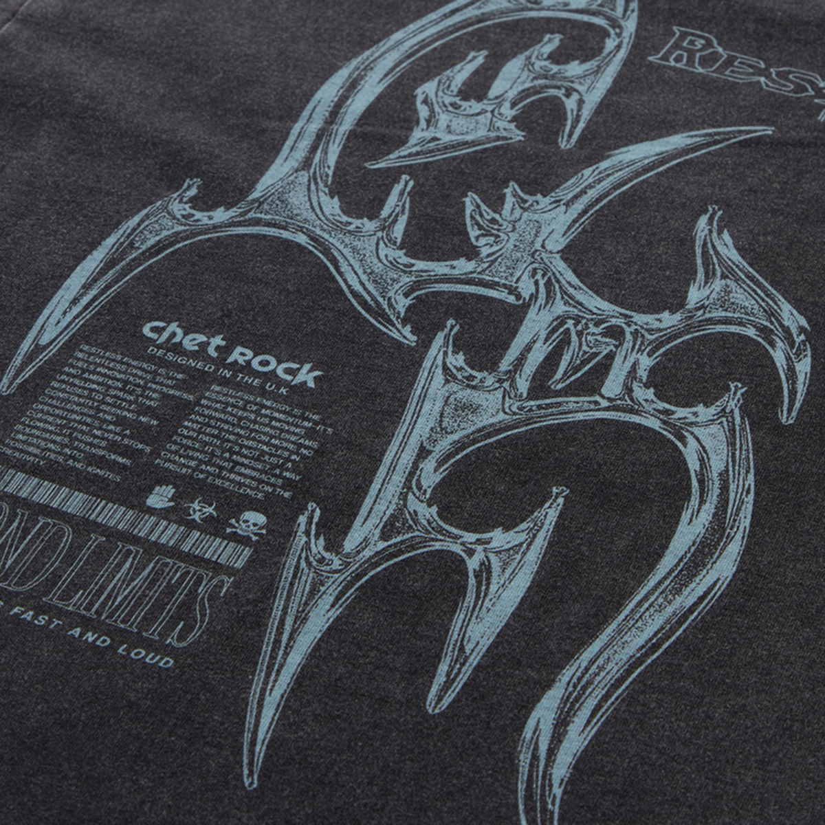 Chet Rock Chrome T-Shirt: Washed Black