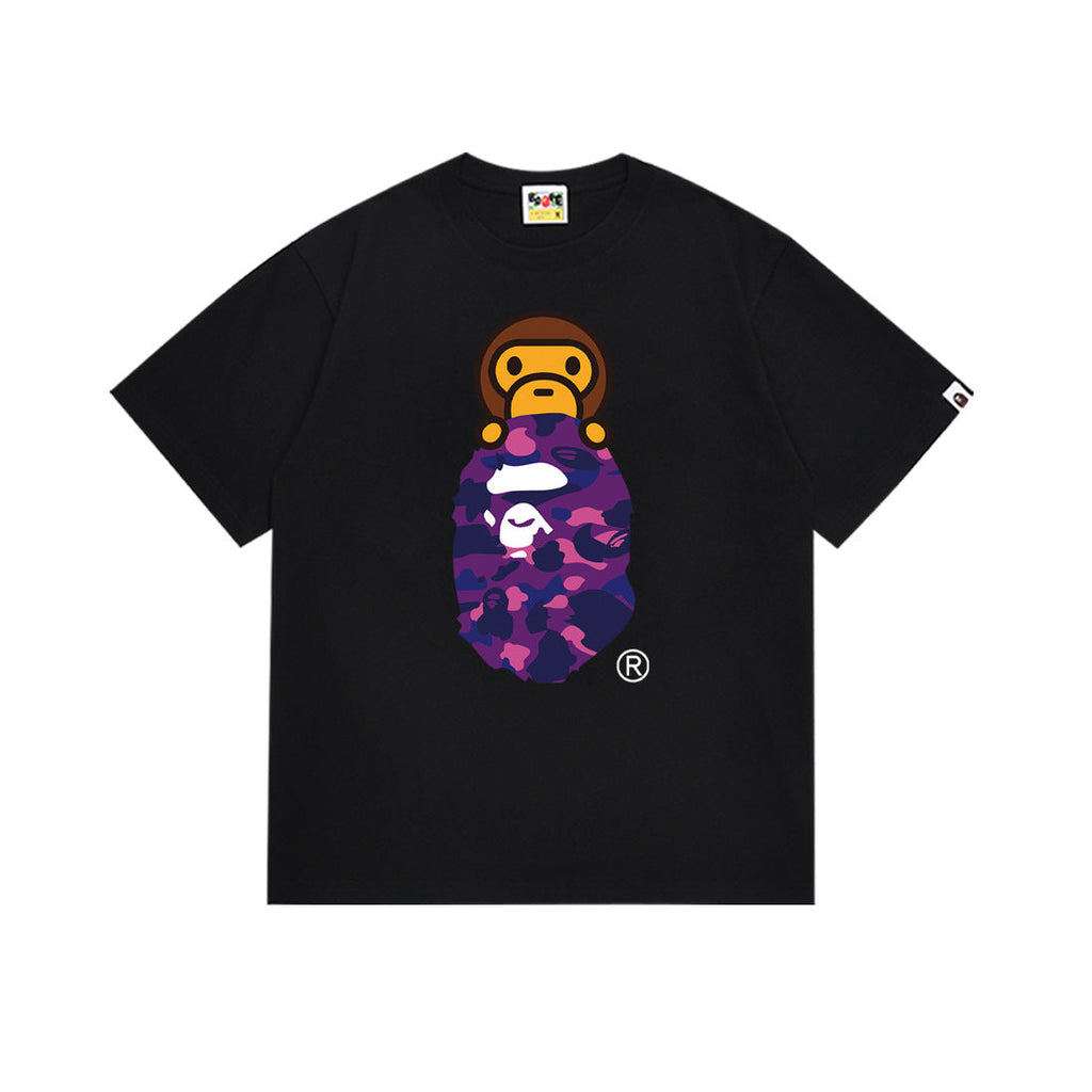 Bape Maneki Neko Ape Head Graphic Oversized Tee Streetwear Unisex
