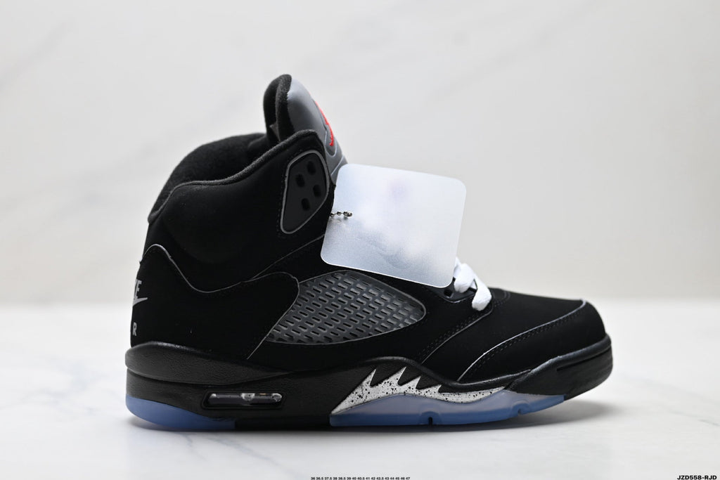 Air Jordan 5 Retro Black Fire Red White Sneakers