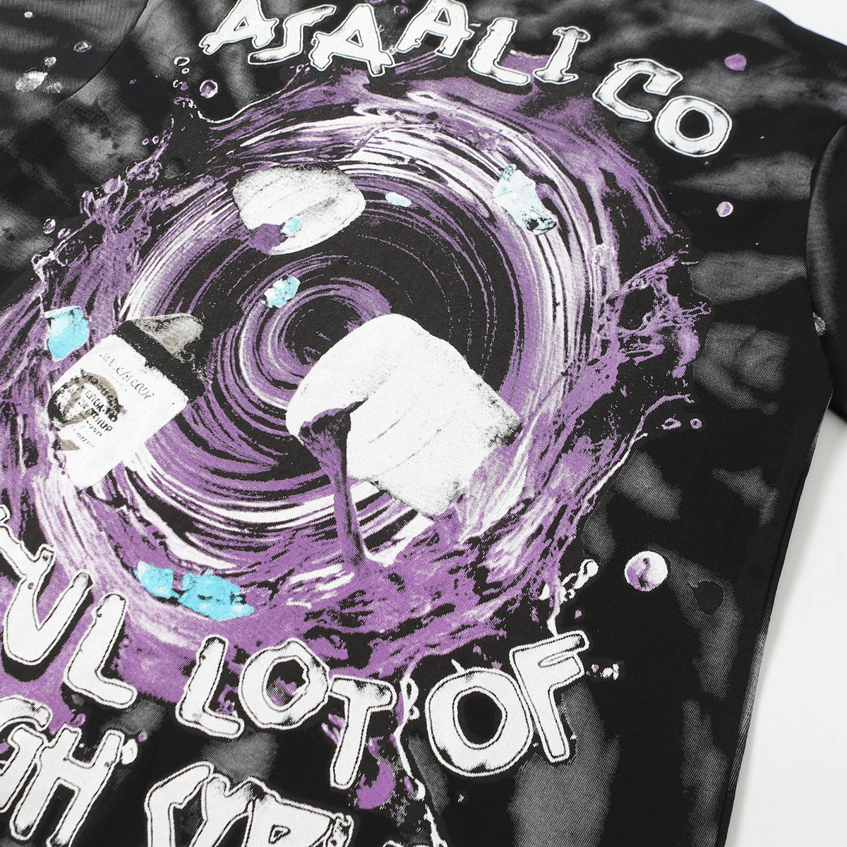 THAT'S A AWFUL LOT OF COUGH SYRUP Black Front & Back Graphic T-Shirt