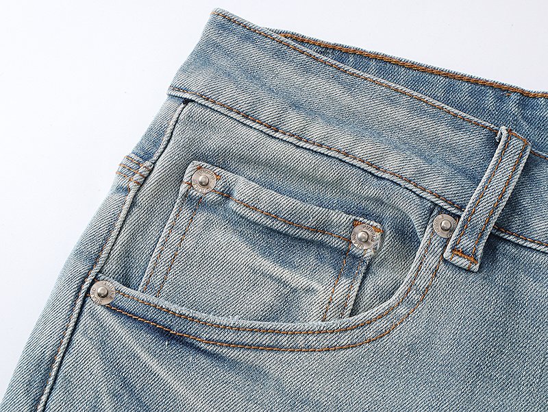 Purple Brand Light Blue Leg-Graphic Jeans