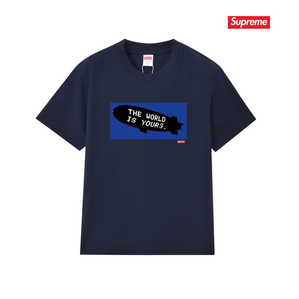 Supreme Blue Rectangle Brush Graphic T-Shirt