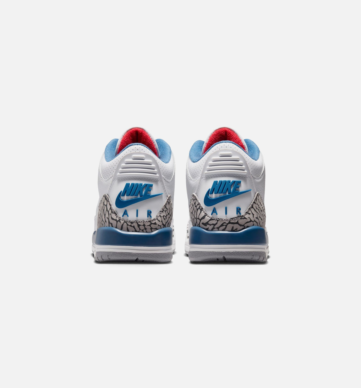 Air Jordan 3 Retro OG True Blue Grade School Lifestyle Shoe - White/Fire Red/True Blue
