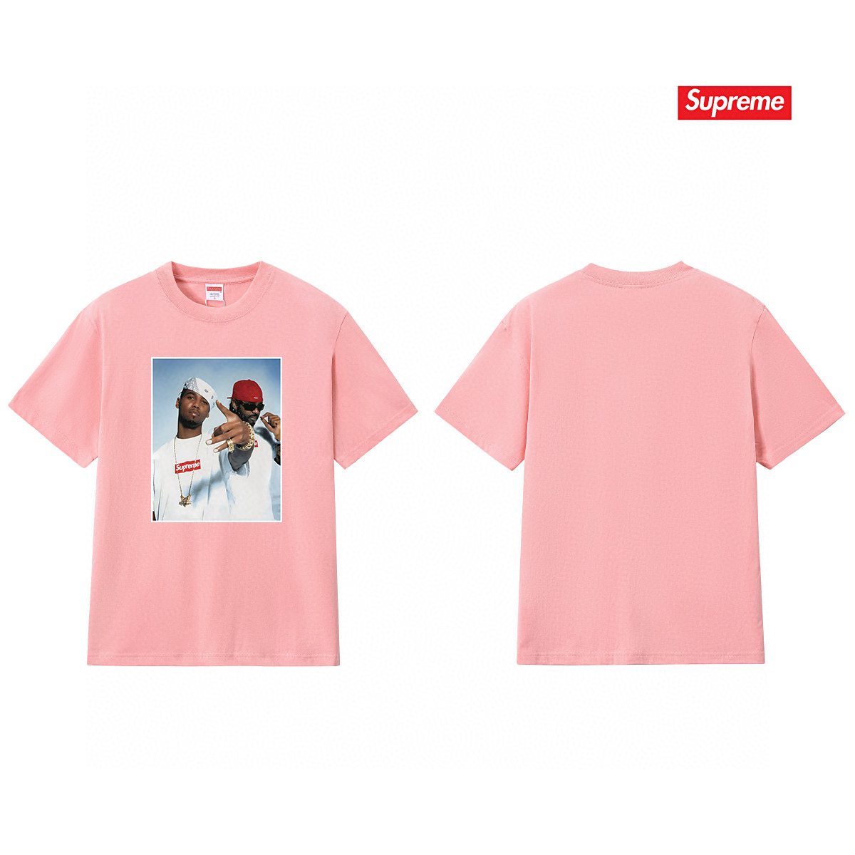 Supreme Two-Person Photo Graphic T-Shirt