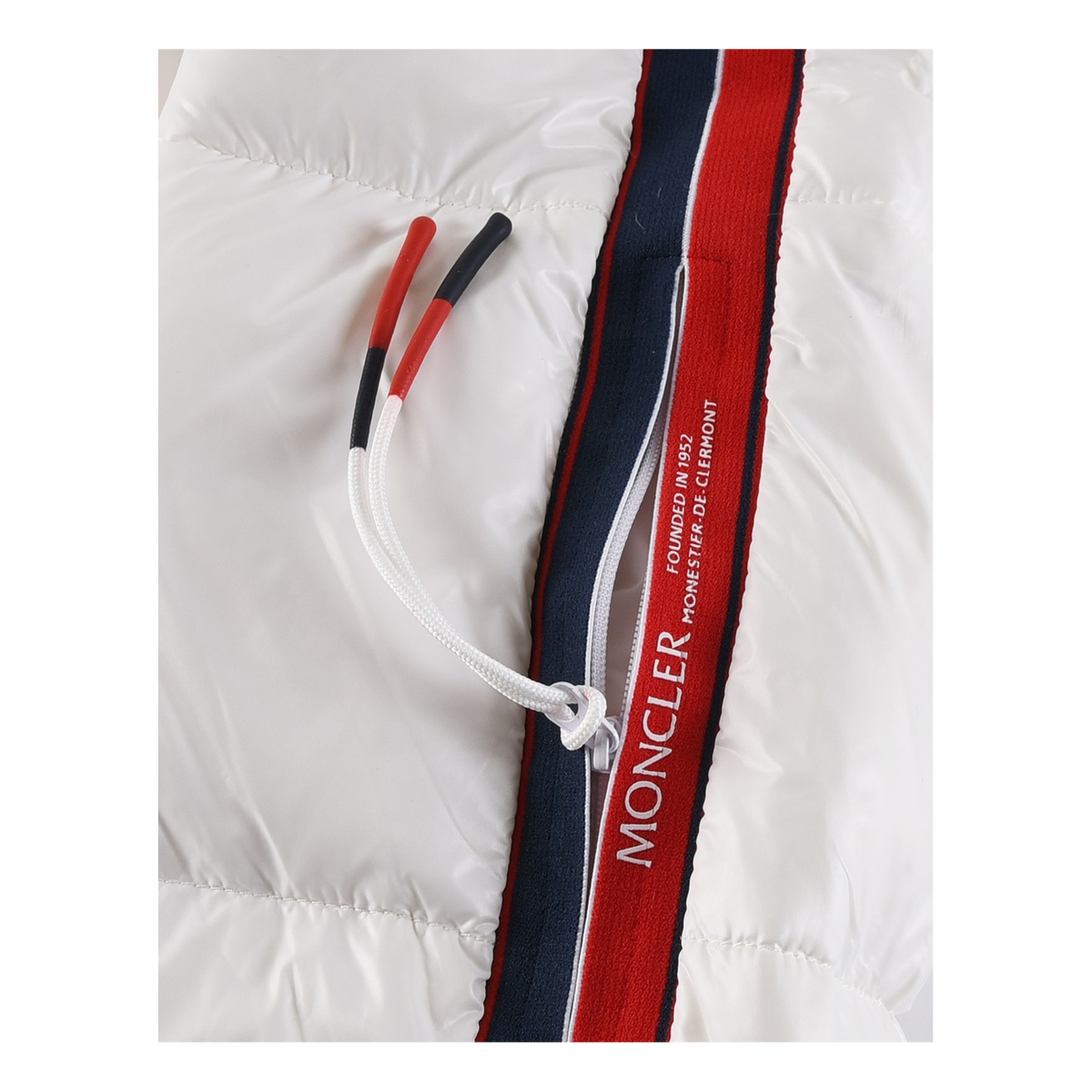 Moncler Tricolour Sleeve-Stripe Glossy Hooded Puffer Jacket – High Shine