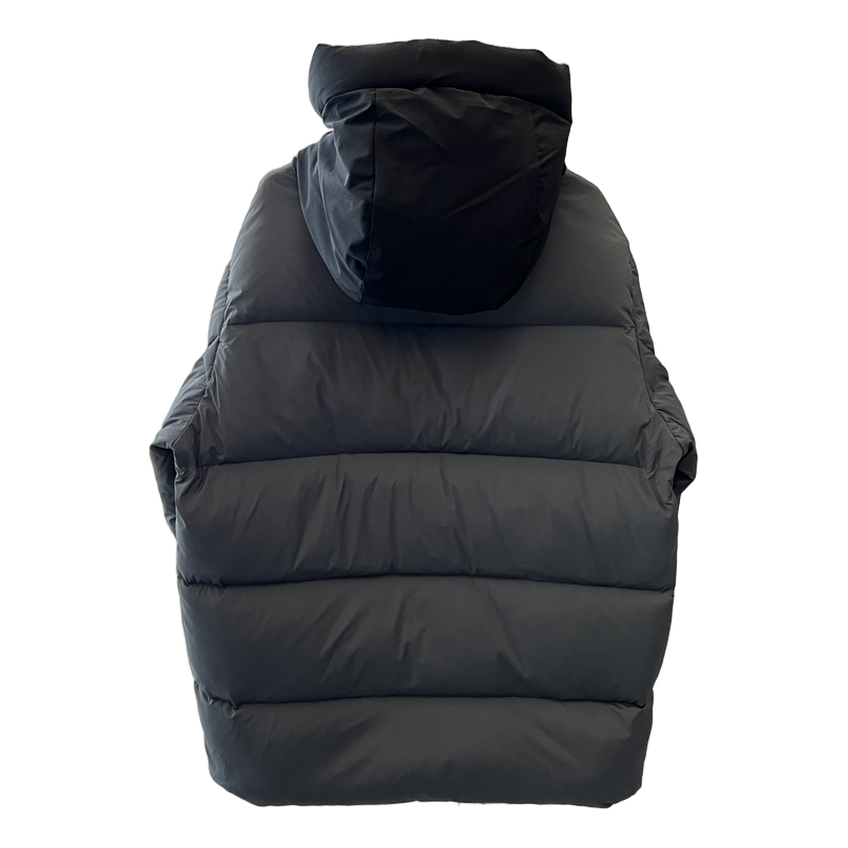 Moncler Contrast-Hood Color-Block Puffer Jacket
