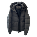 Moncler Contrast-Hood Color-Block Puffer Jacket