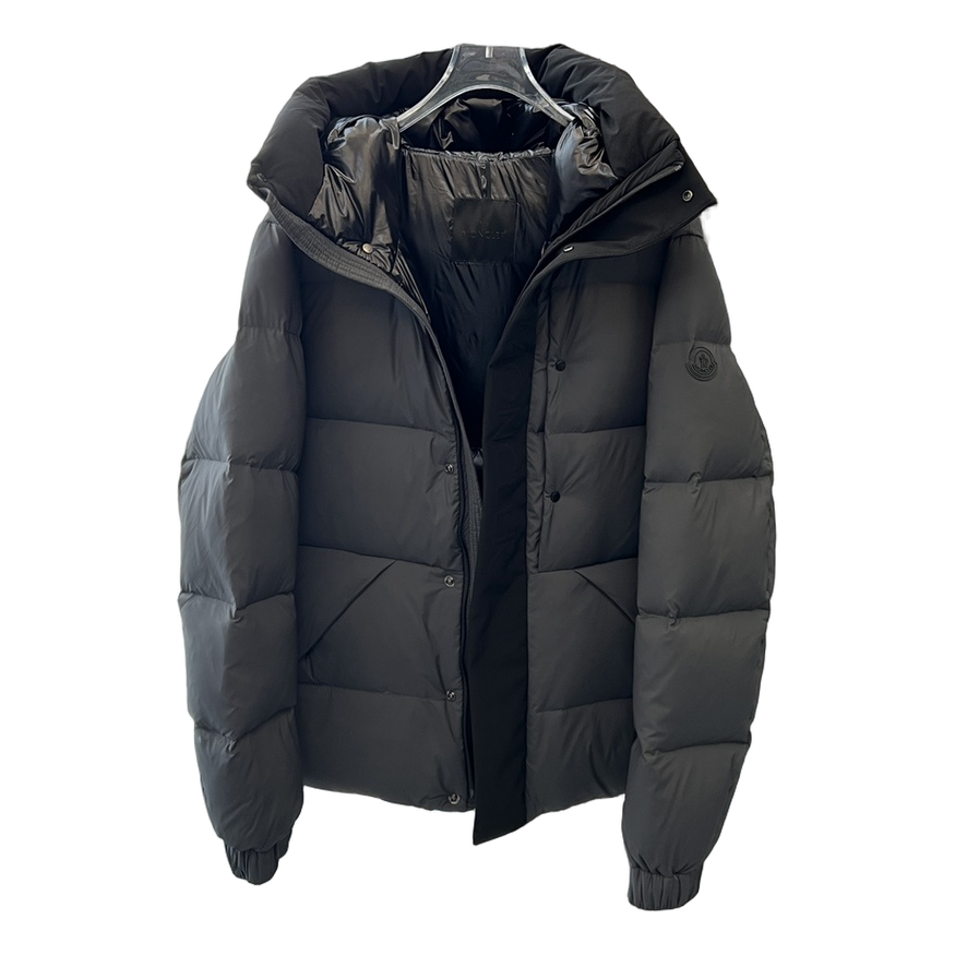 Moncler Contrast-Hood Color-Block Puffer Jacket