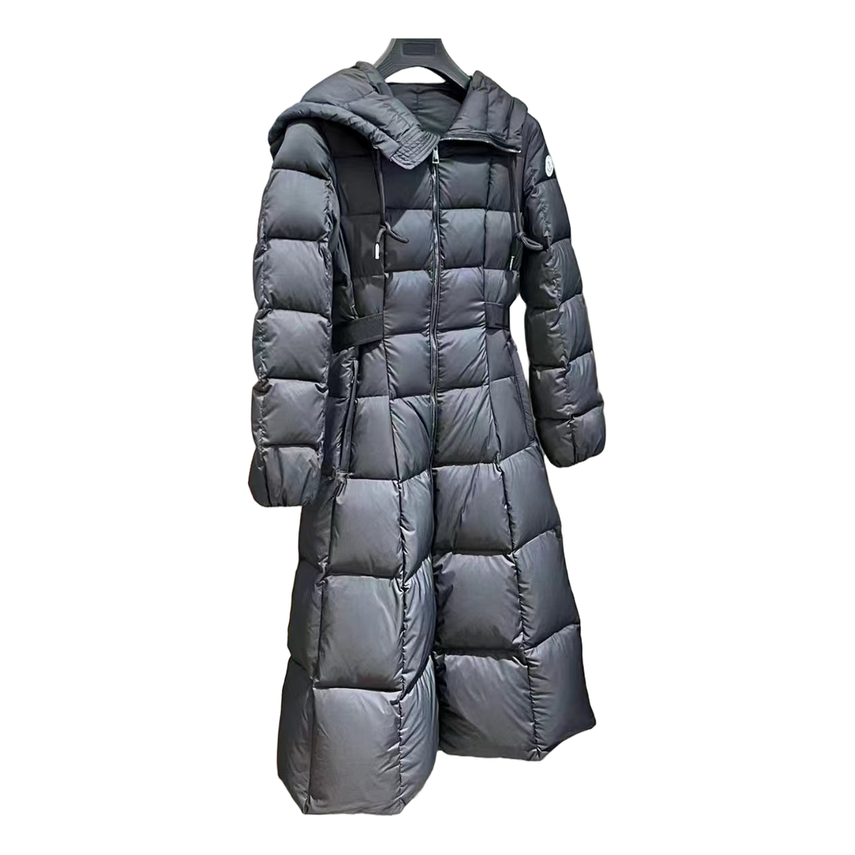 Moncler Faucon Hooded Long Puffer Coat – Black