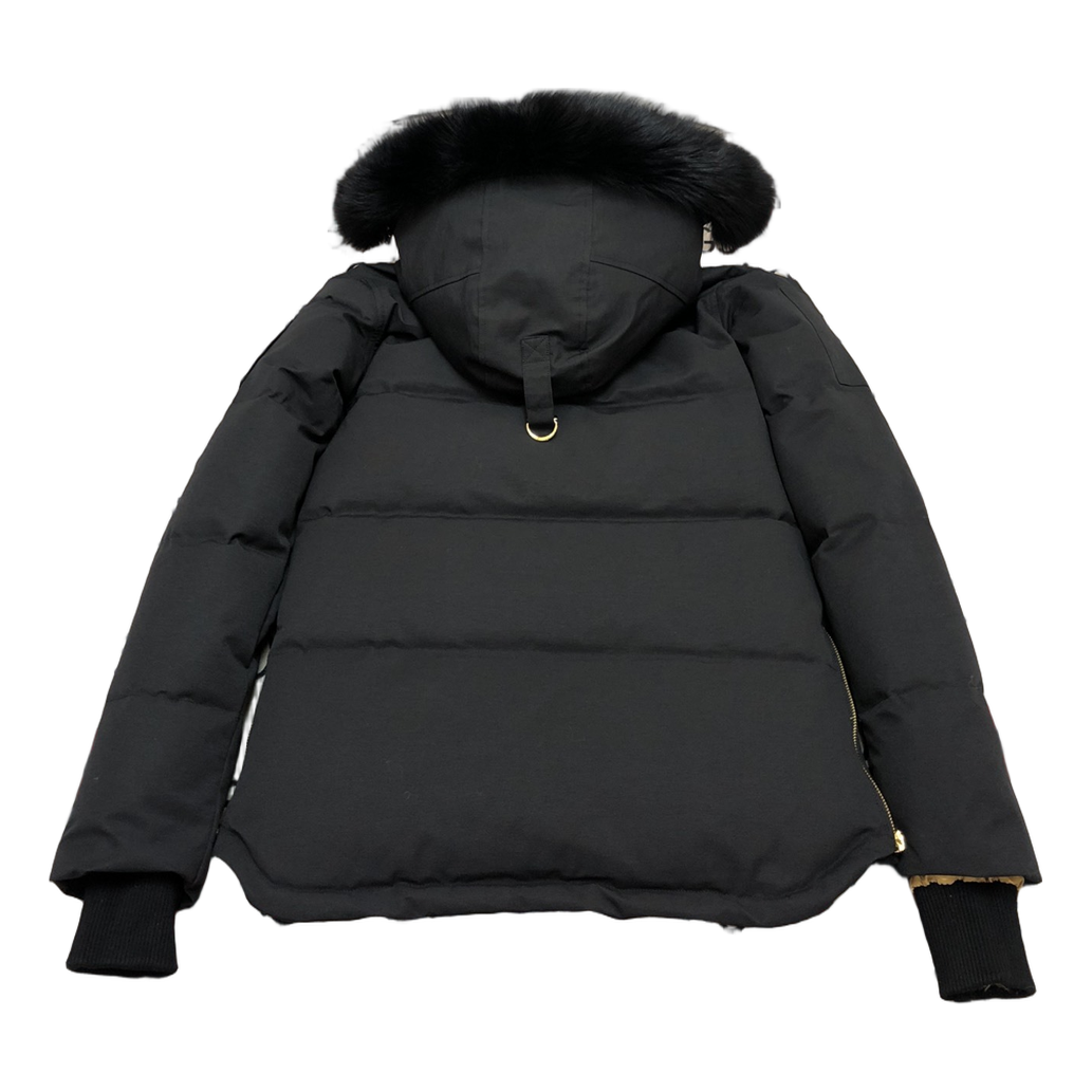 Moose Knuckles Gold 3Q Fur-Trim Hooded Puffer Jacket – Black