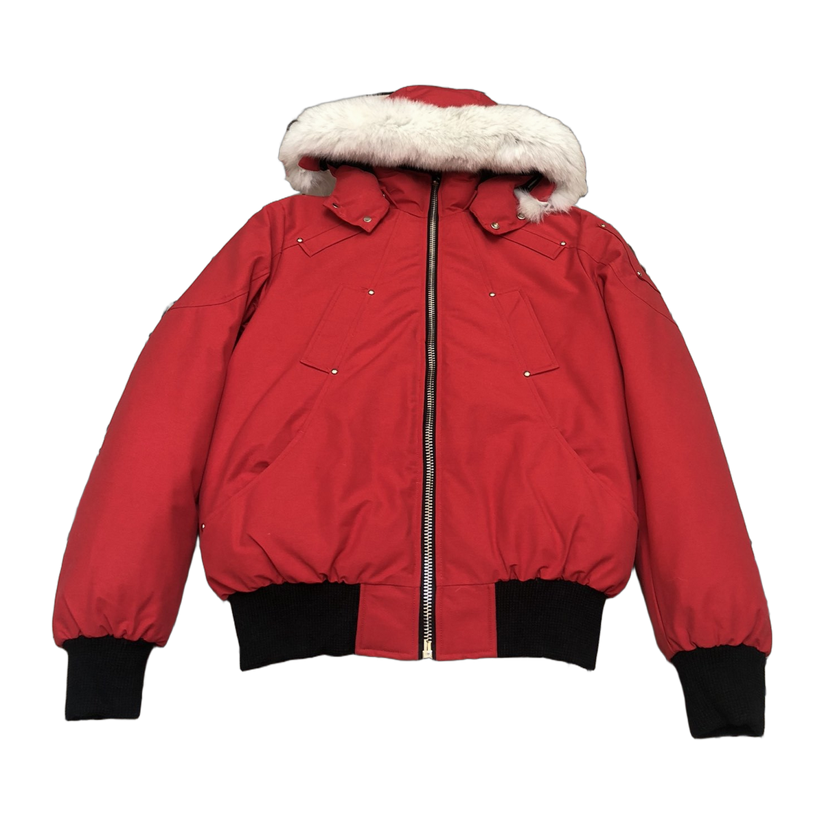 Moose Knuckles Men’s Original Ballistic Shearling-Trim Bomber – Black Original