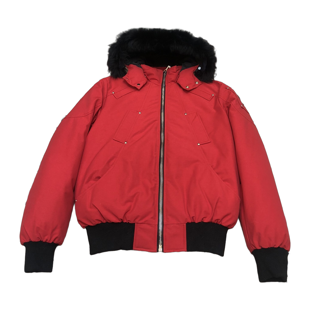 Moose Knuckles Men’s Original Ballistic Shearling-Trim Bomber – Black Original