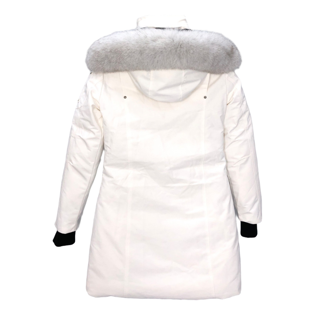 Moose Knuckles Stirling Parka – White Fur Trim & Pom-Pom