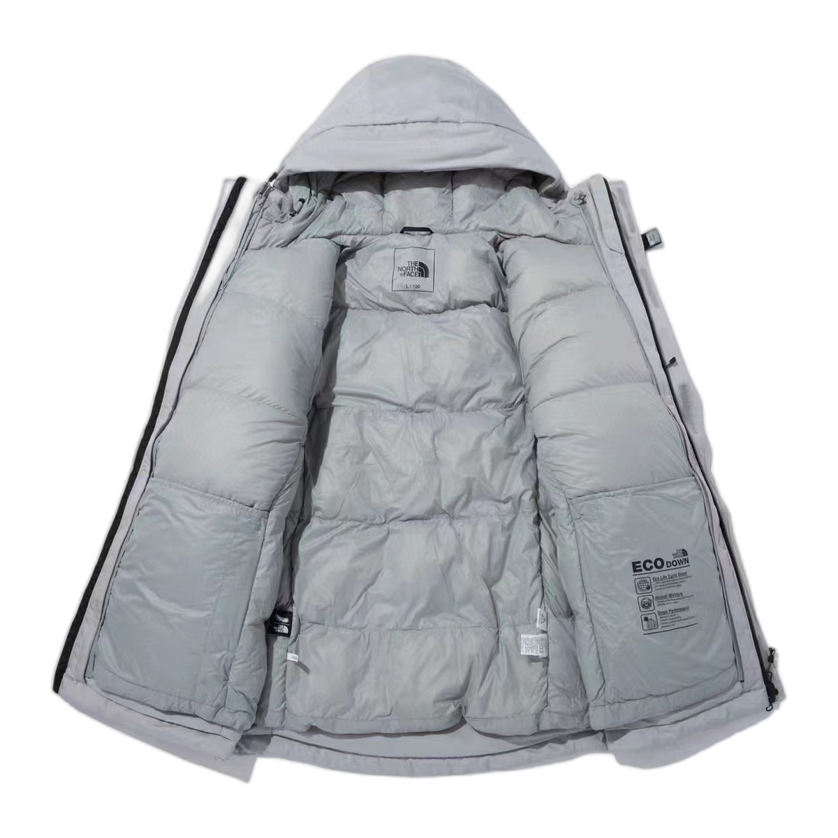 The North Face Himalayan Down Parka – Grey & White Two-Tone