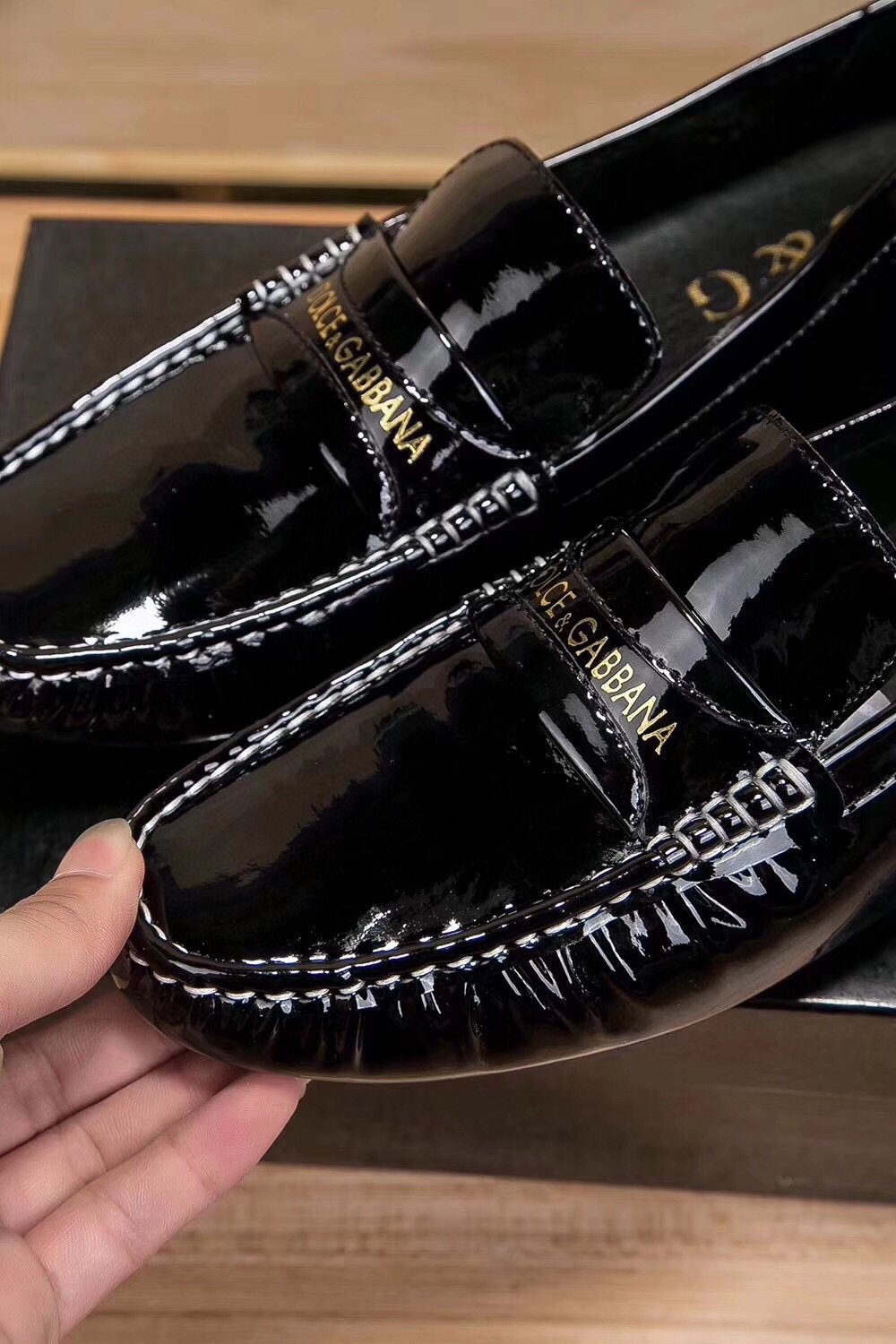 Dolce & Gabbana Men's Black Patent Loafers